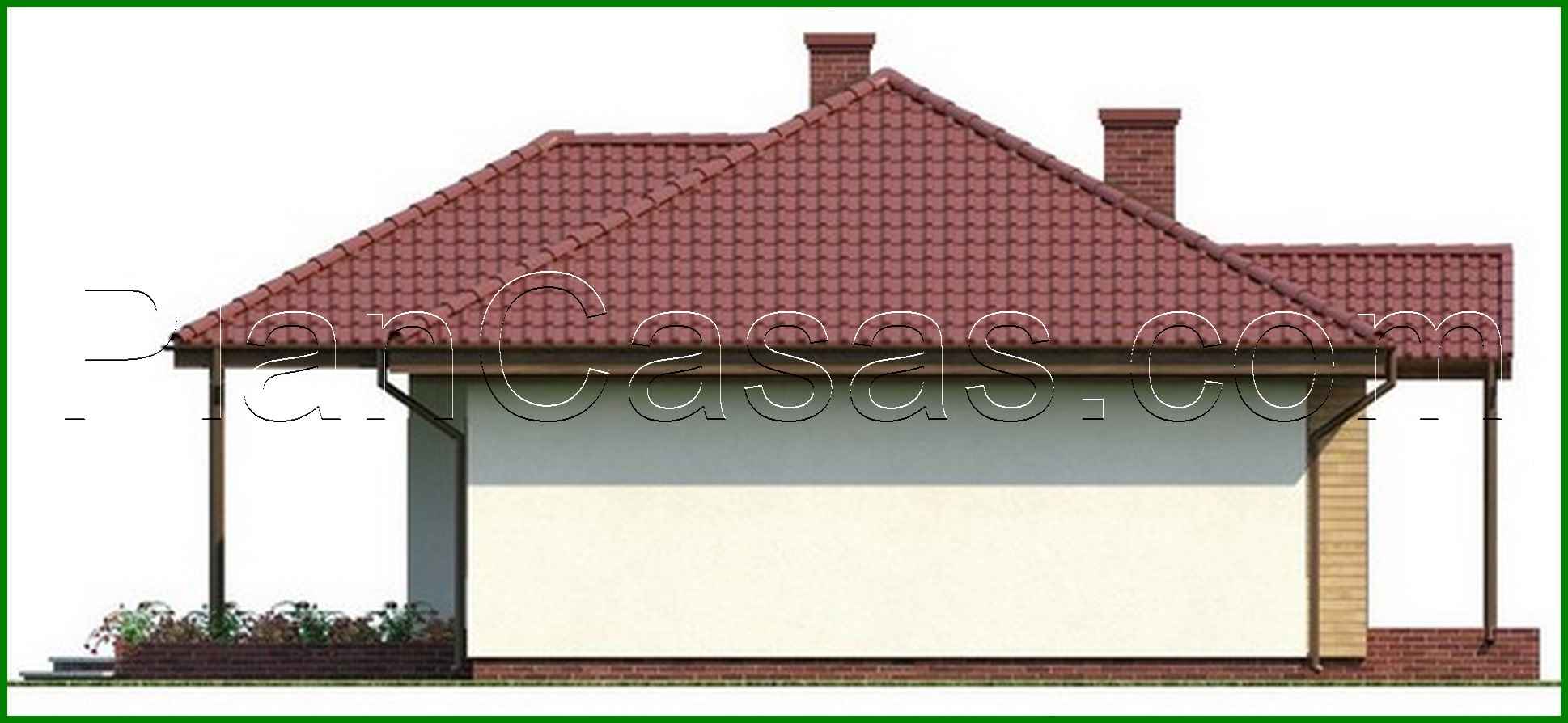 729. The project of a symmetrical one-story house