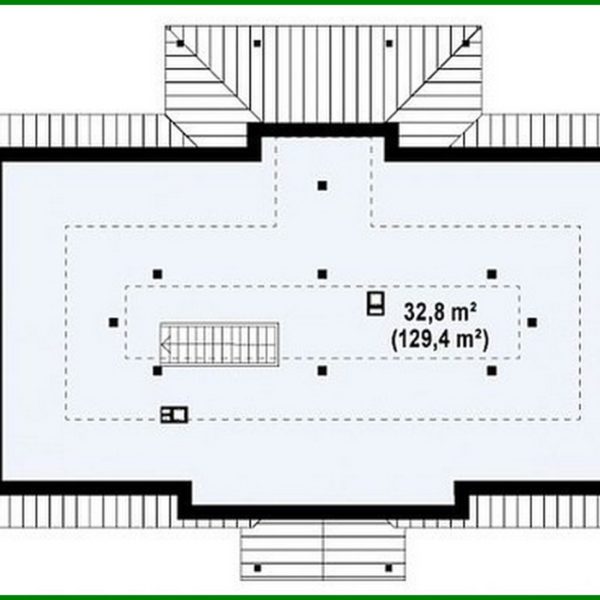 729. The project of a symmetrical one-story house
