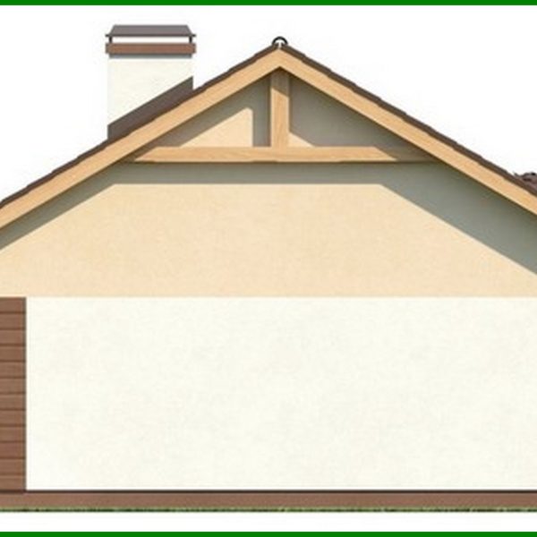 733. The project of a simple one-story house, made in the classical style with a gable roof