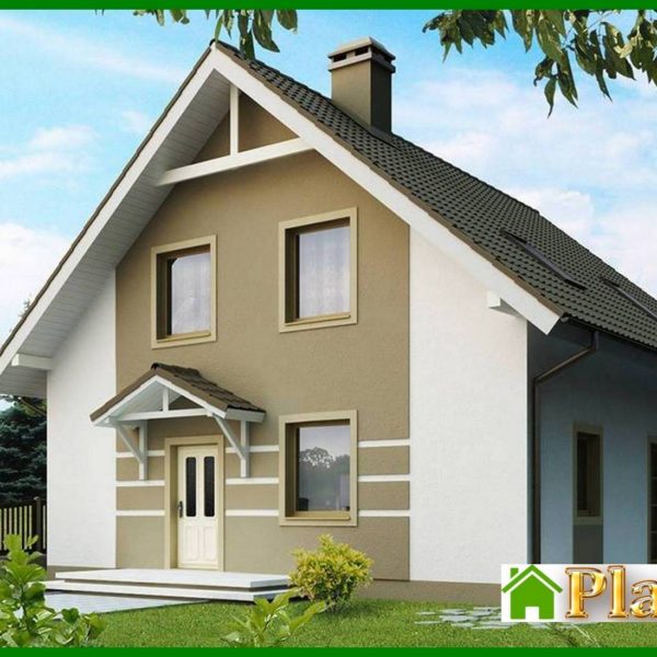 734. The project of a stylish economical cottage with an attic