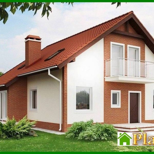 735. A project of a private country light cottage with an attic