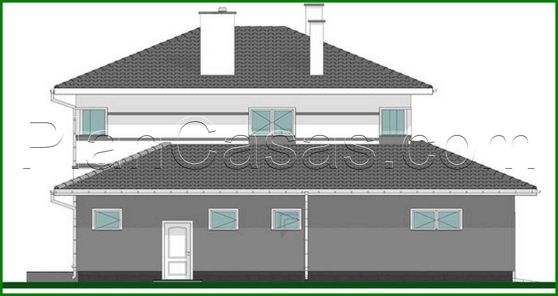 740. Project for the construction of a bright two-story mansion