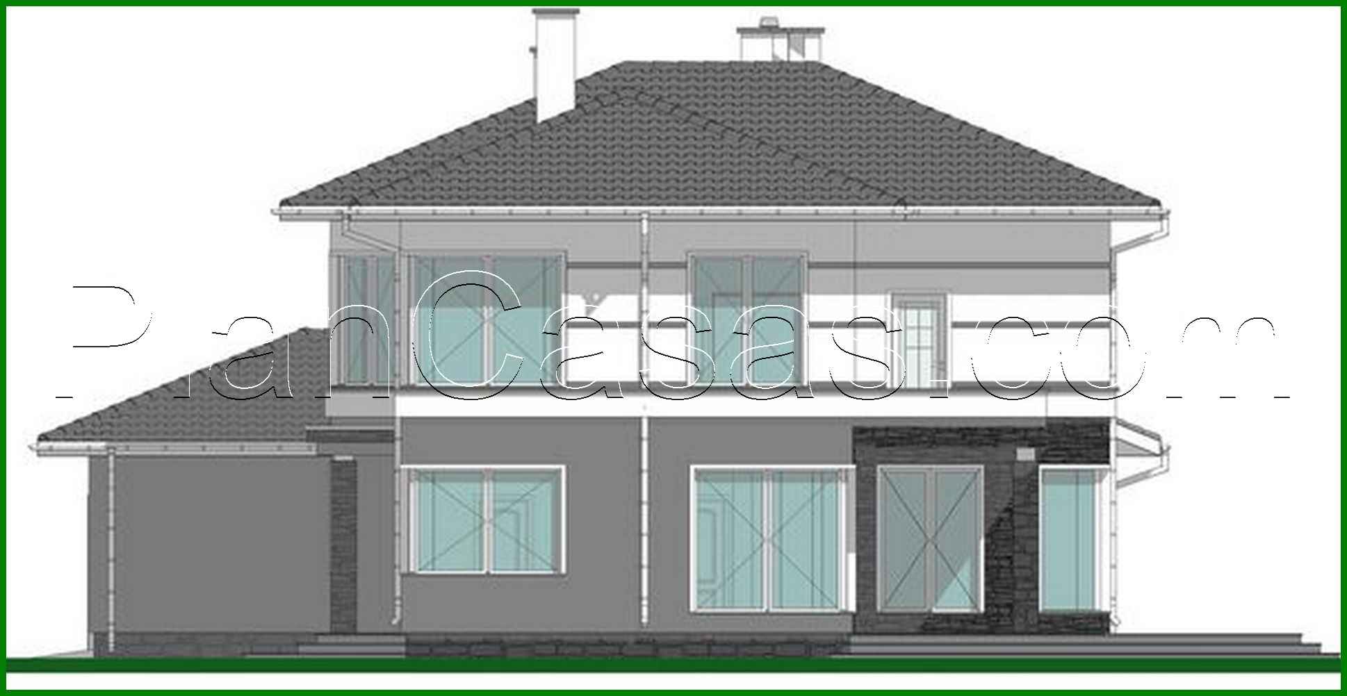 740. Project for the construction of a bright two-story mansion