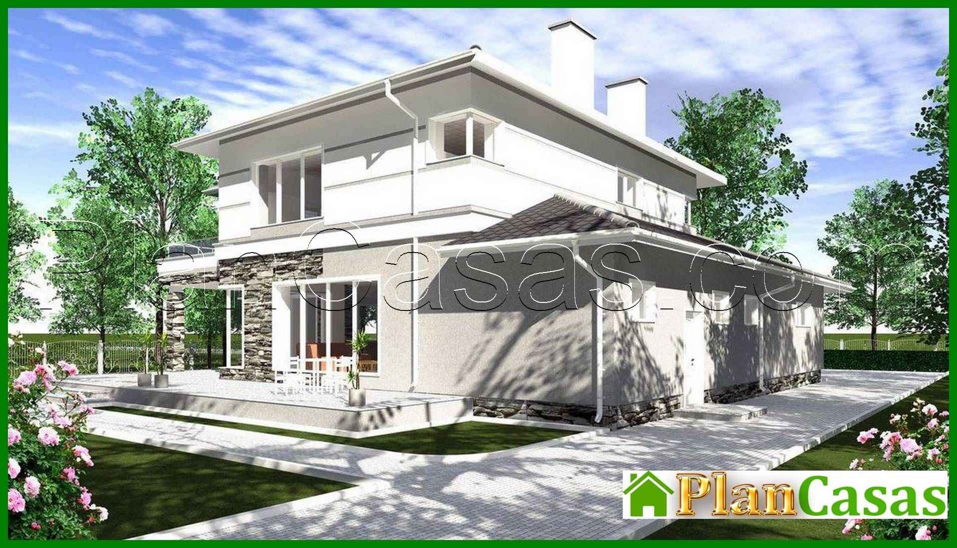 740. Project for the construction of a bright two-story mansion
