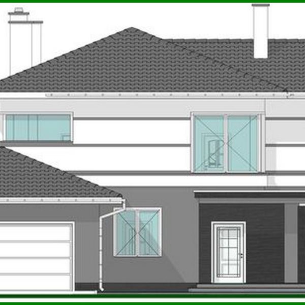 740. Project for the construction of a bright two-story mansion