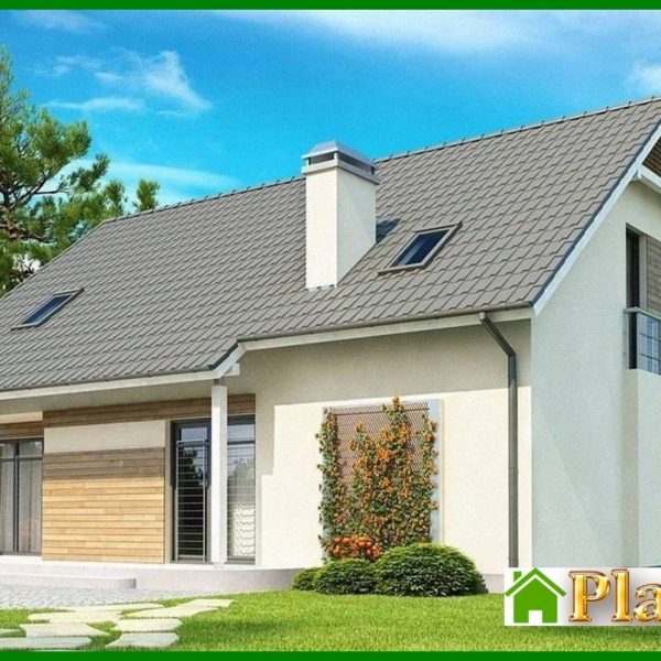 765. Cottage project with garage, balcony and bay window