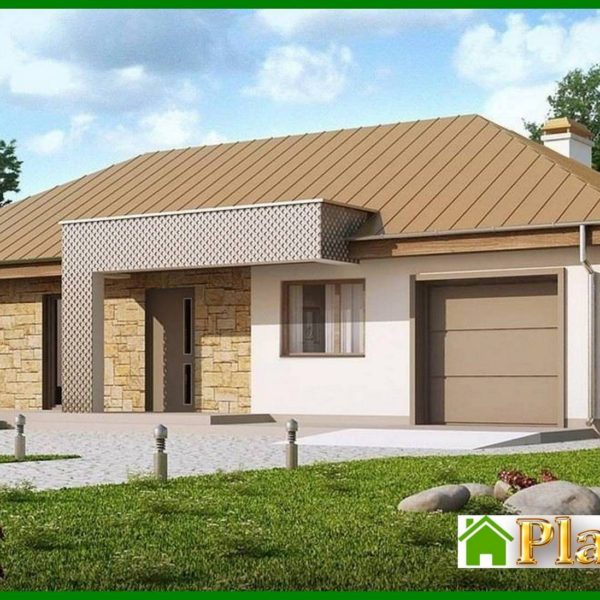 777. Single-storey cottage project with garage, with private area