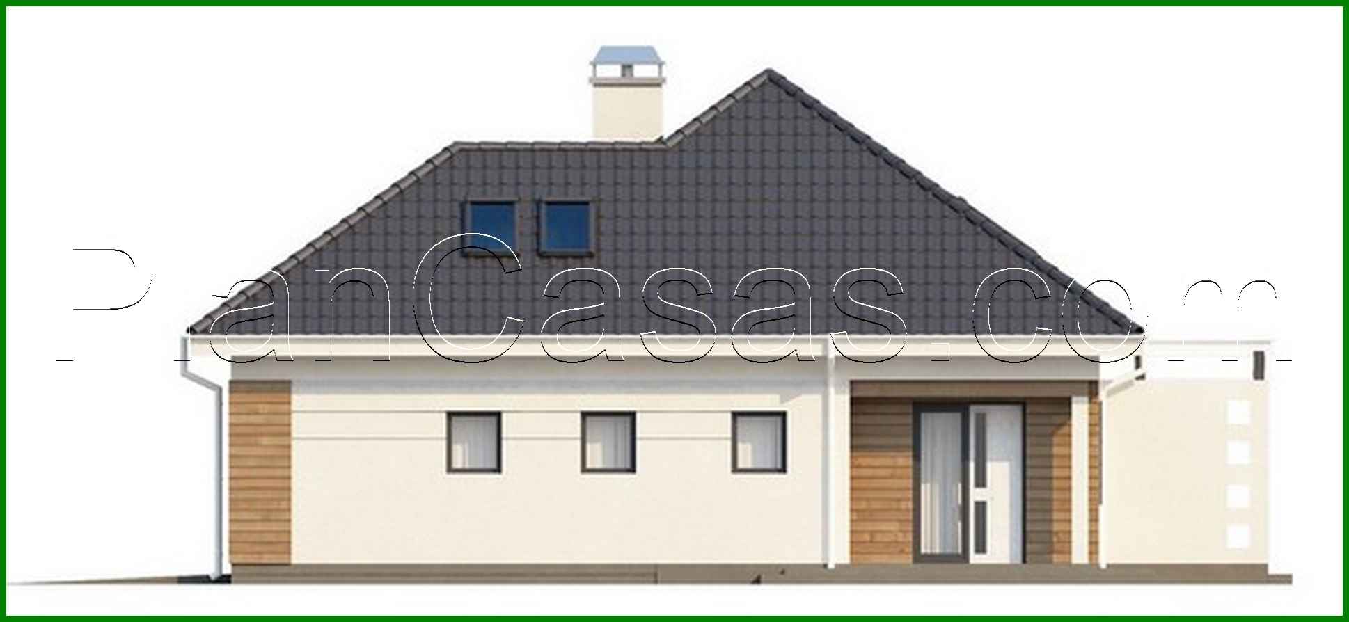 782. Project of a cottage with a garage and an additional night zone