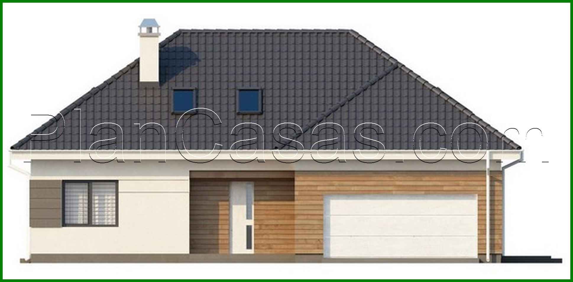 782. Project of a cottage with a garage and an additional night zone