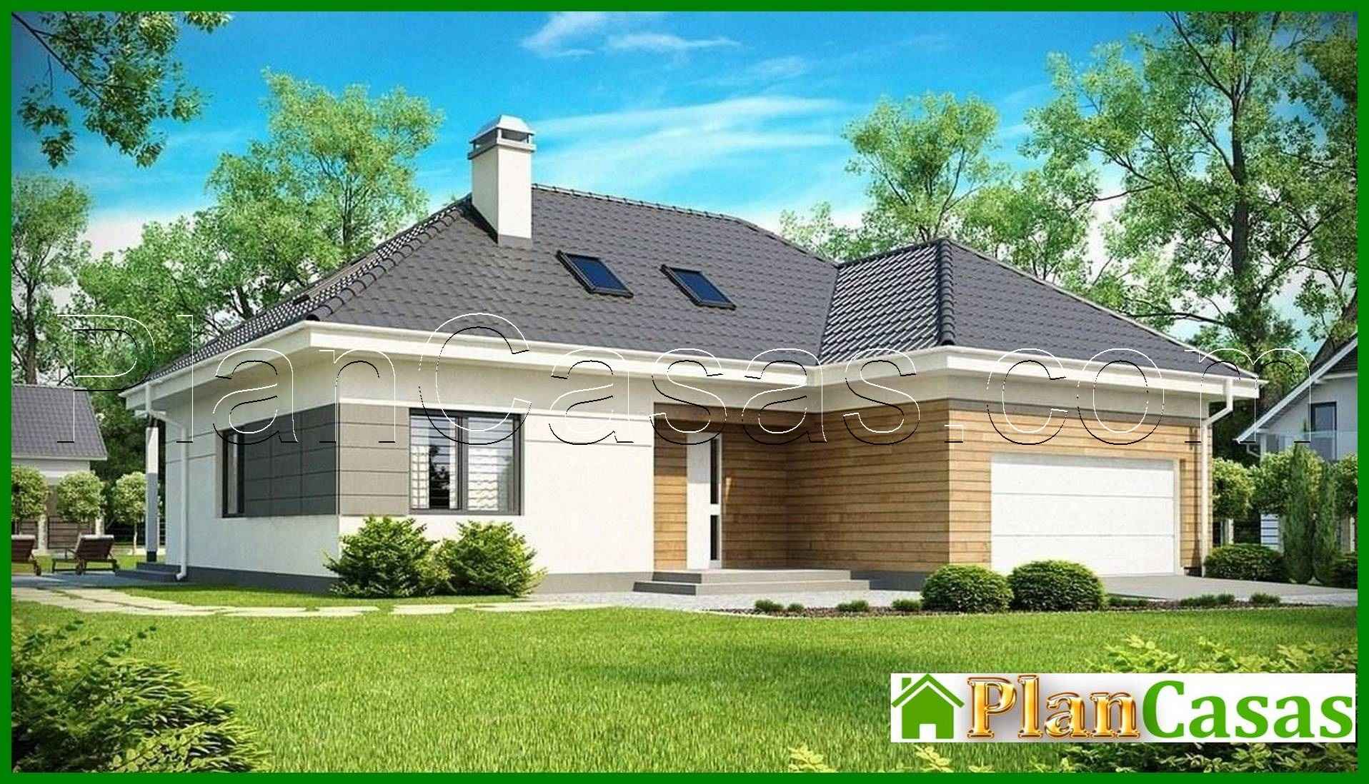 782. Project of a cottage with a garage and an additional night zone