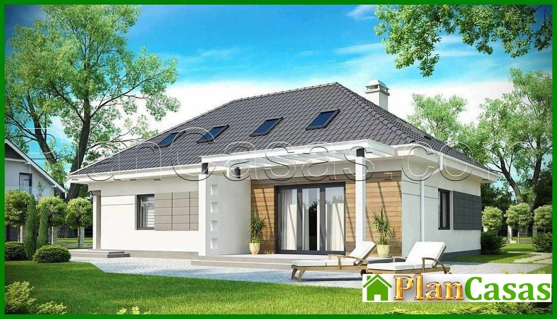 782. Project of a cottage with a garage and an additional night zone