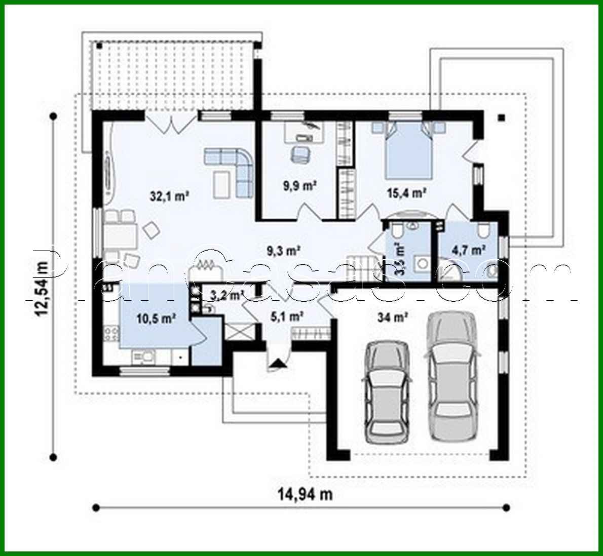 782. Project of a cottage with a garage and an additional night zone