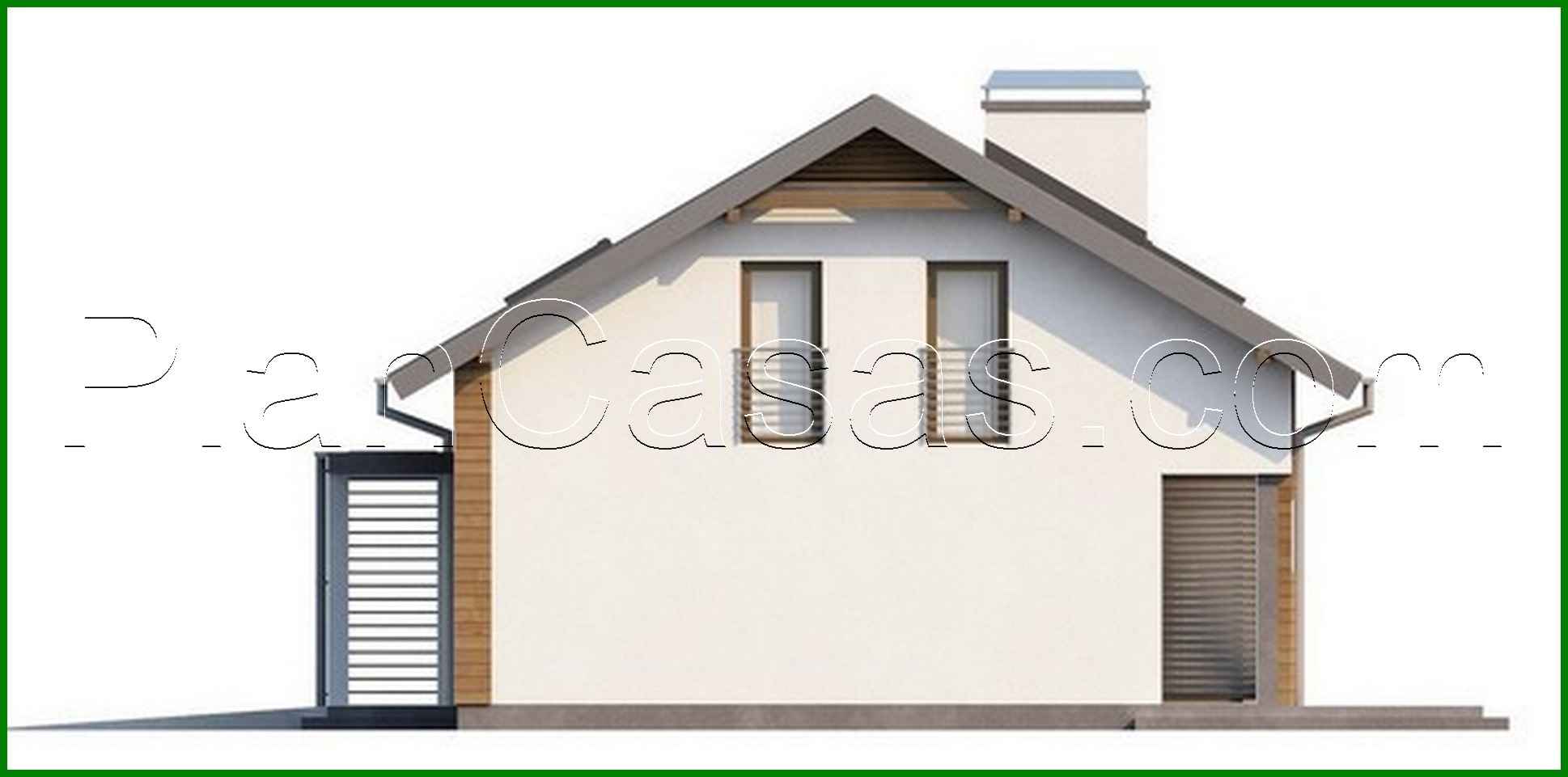 789. Project of a cottage with a garage and an office on the ground floor