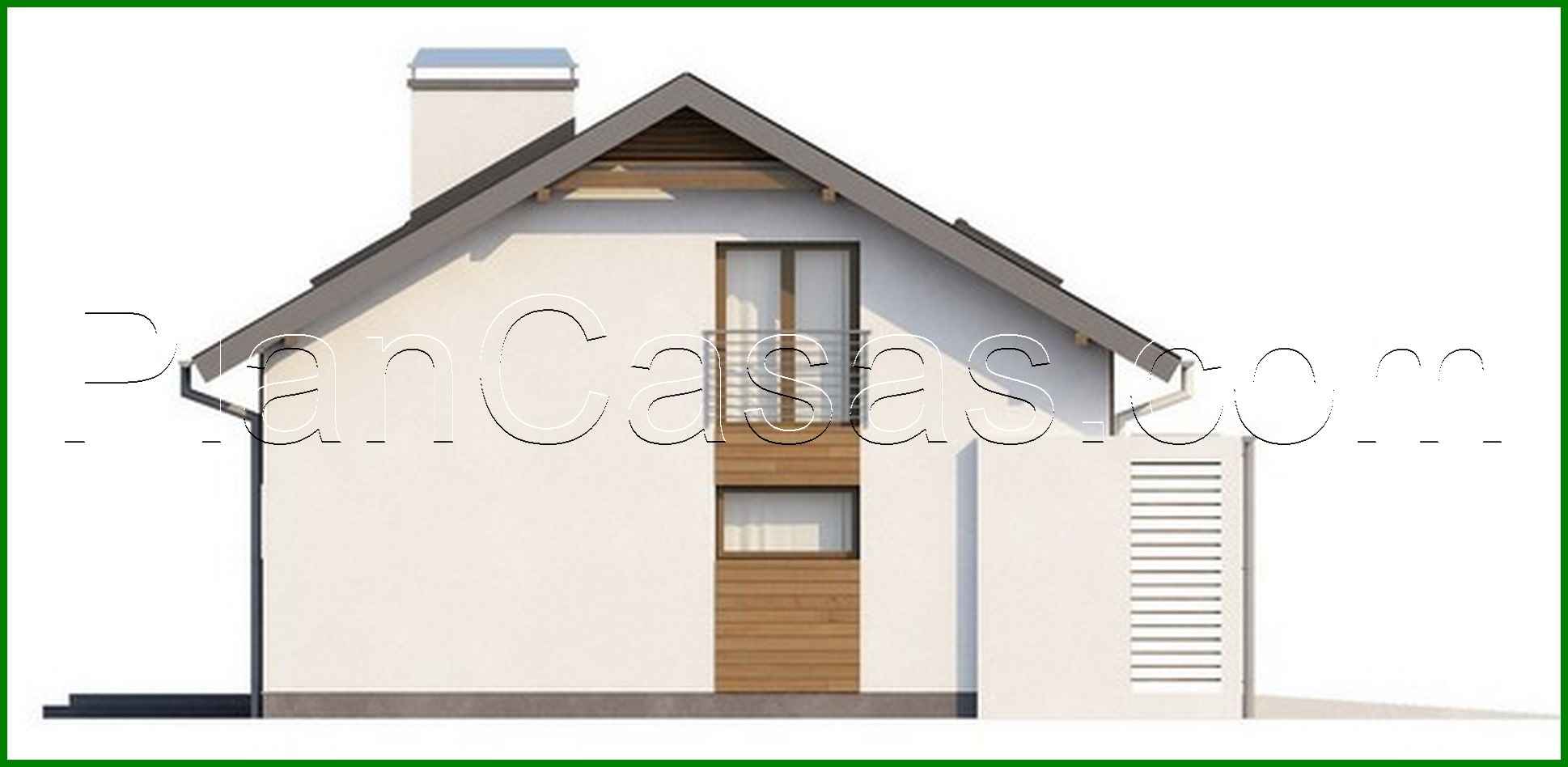 789. Project of a cottage with a garage and an office on the ground floor