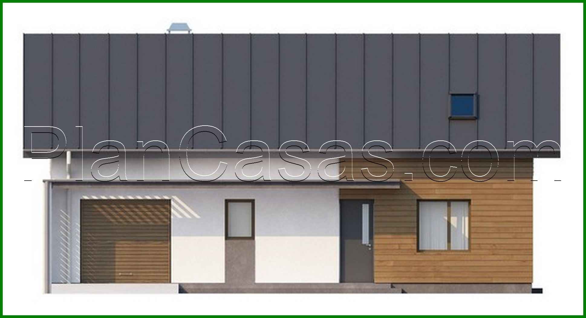 789. Project of a cottage with a garage and an office on the ground floor