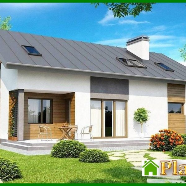 789. Project of a cottage with a garage and an office on the ground floor 789. Project of a cottage with a garage and an office on the ground floor