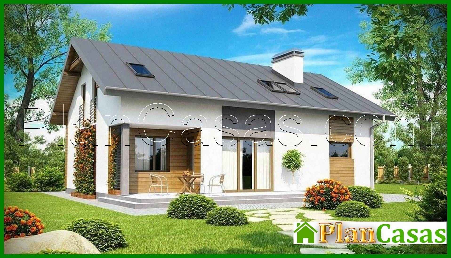 789. Project of a cottage with a garage and an office on the ground floor