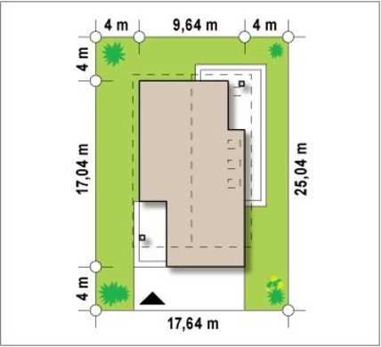 792. House project with a large terrace above the garage