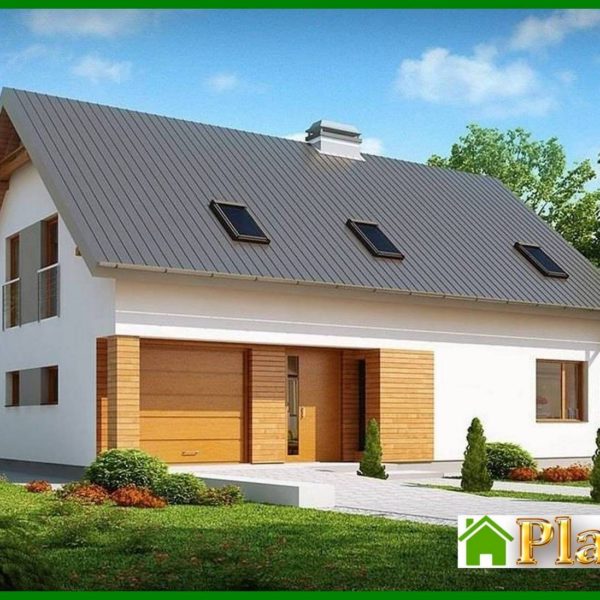 807. House project with an attic, a large technical room and an office 807. House project with an attic, a large technical room and an office