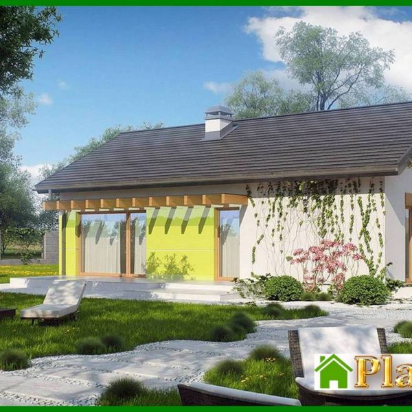 810. The project of a small summer cottage private one-story classic house