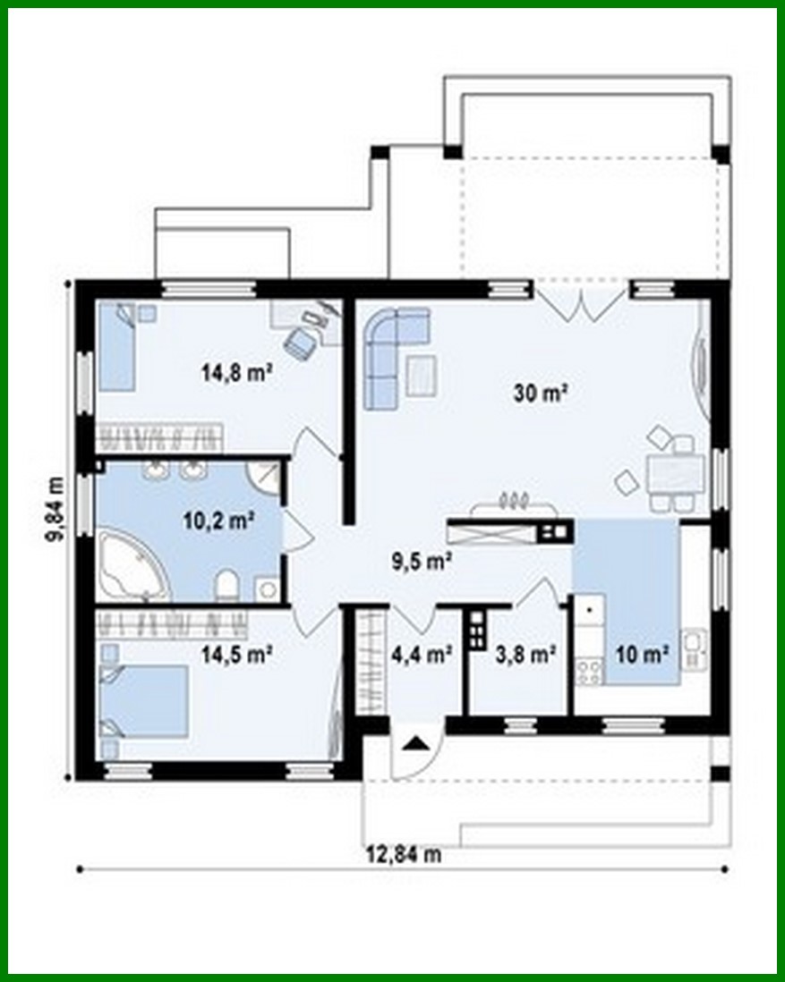 811. The project of an inexpensive energy-efficient modern cottage