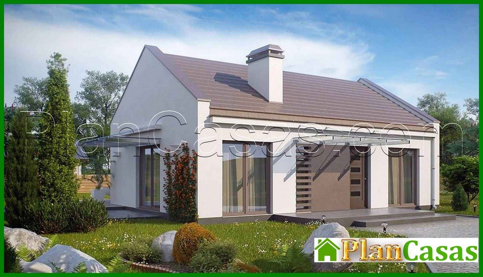 812. The project of a modern one-story private cottage