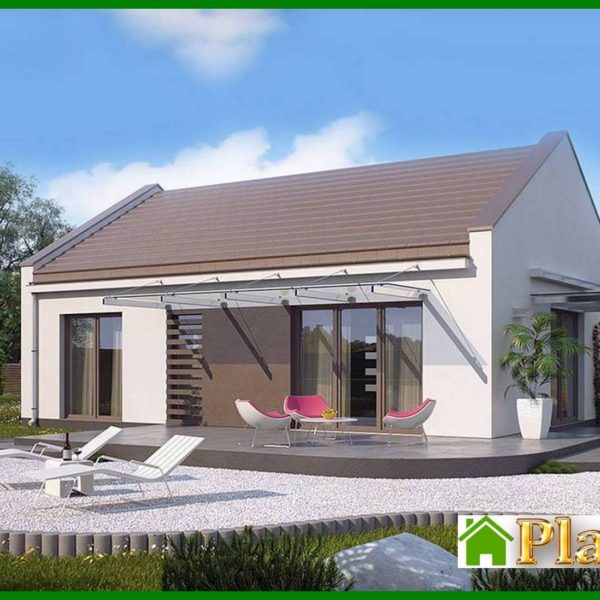 812. The project of a modern one-story private cottage