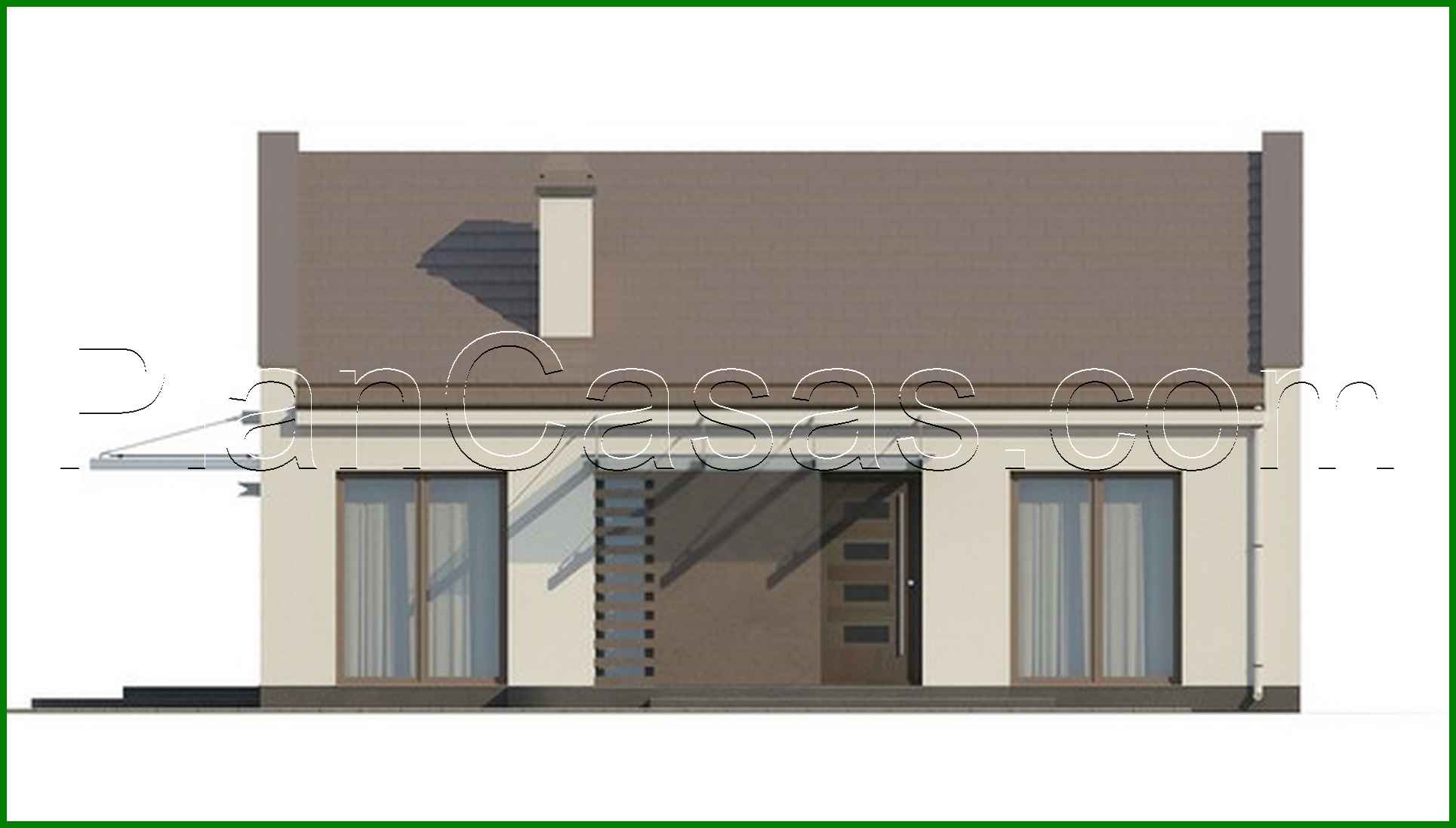 812. The project of a modern one-story private cottage