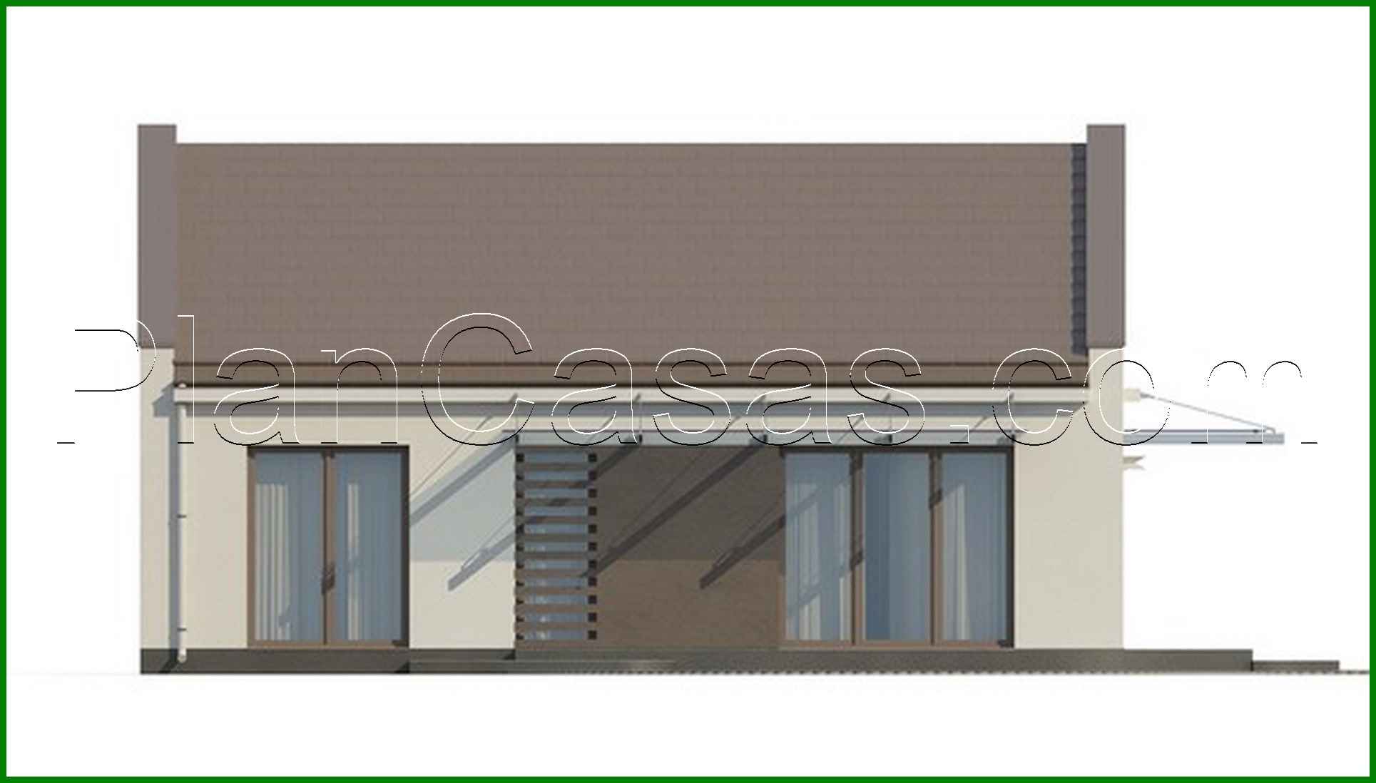 812. The project of a modern one-story private cottage