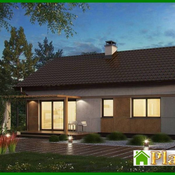 813. The project of a small neat one-story house with a gable roof