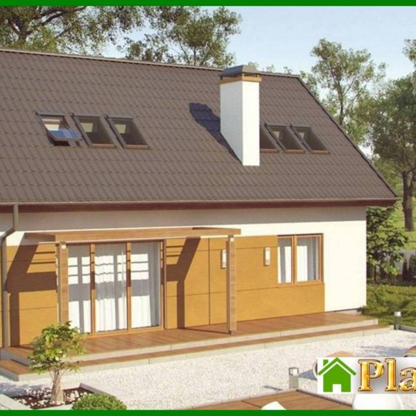 819. The project of an energy-saving house with an attic