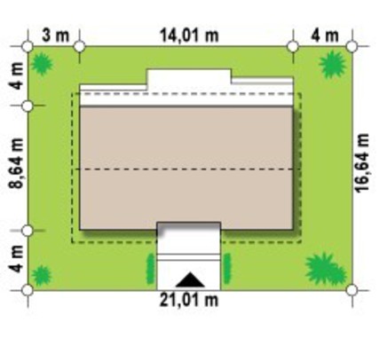 834. Simple elegant one-story house project