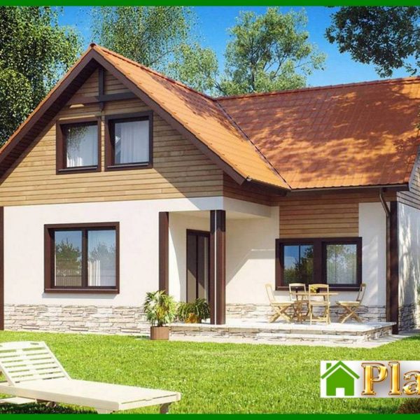 840. A project of a country house with an attic for a small plot