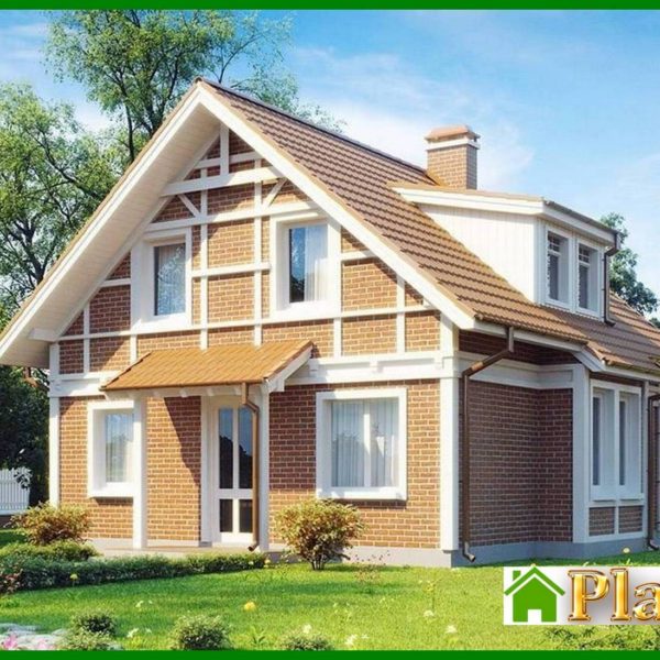 842. Project of a small house with an office on the ground floor