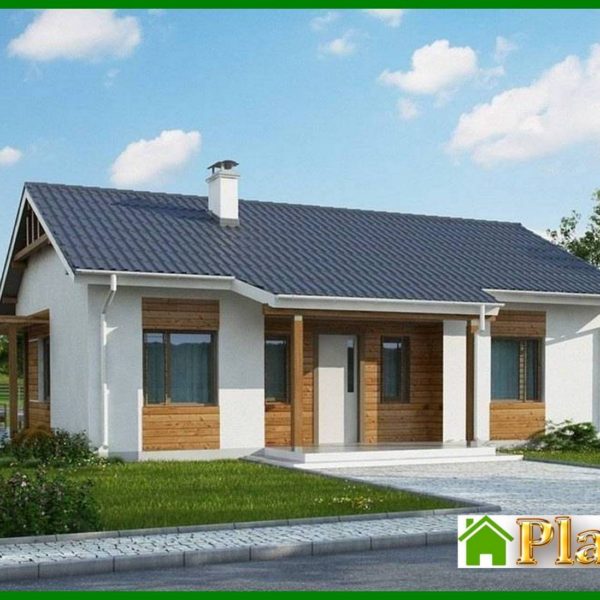 852. The classic project of a small country house