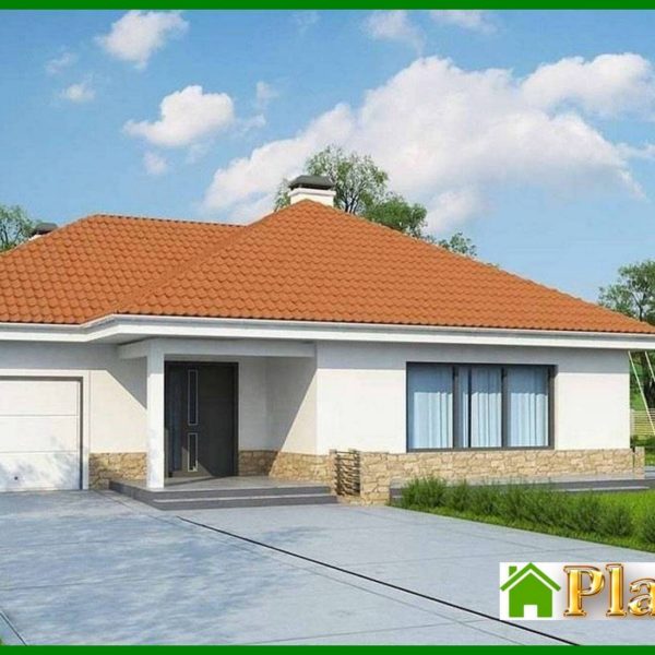 853. The project of a small country house with a garage