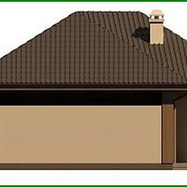 854. Project of a stylish one-story house with a garage