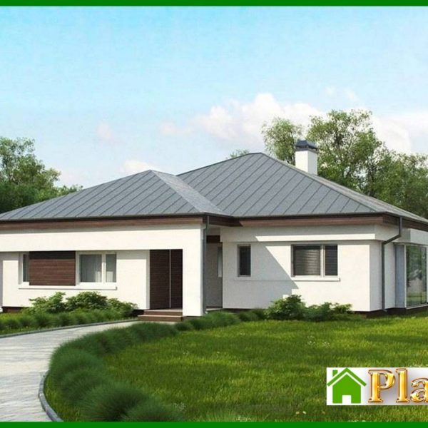 857. The project of a stylish, spacious modern one-story cottage