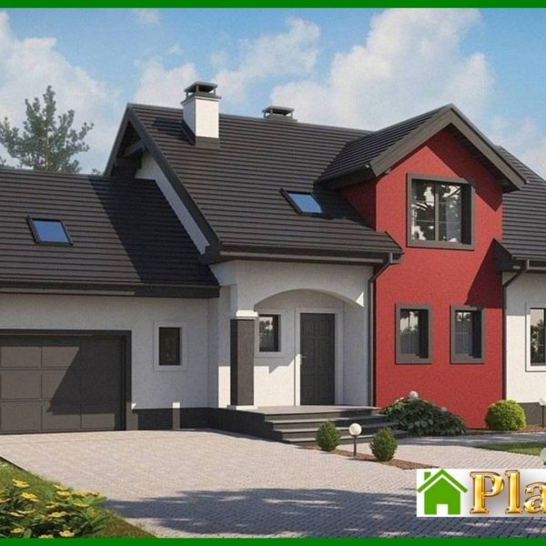 862. House project with garage and bay window 862. House project with garage and bay window