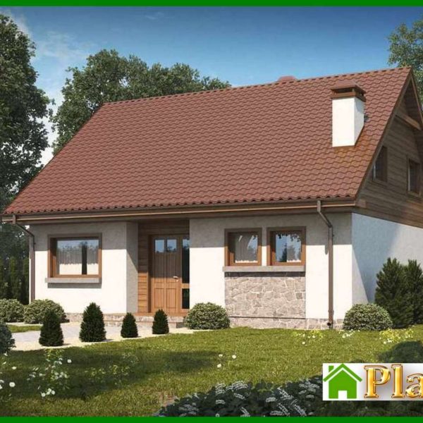 866. The project of a small cozy country house with a gable roof 866. The project of a small cozy country house with a gable roof