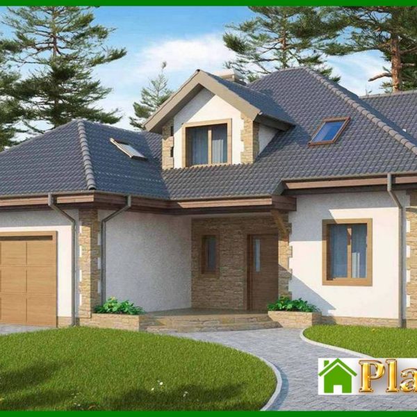 868. Magic house - a project of a magic house with an attic ready for construction