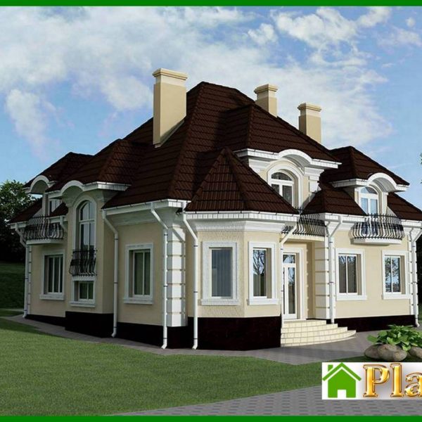 871. Two-story mansion with a chic staircase