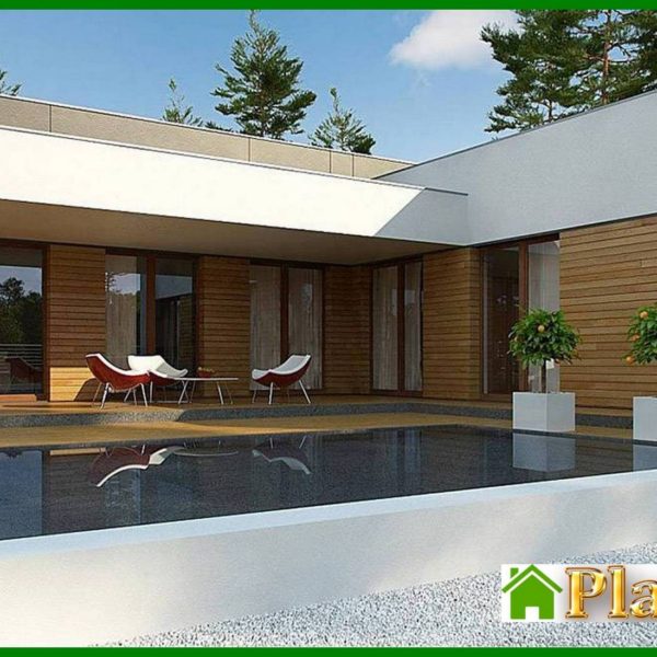 882. Project of 180 sqm fashion house m with a spacious garage for two cars