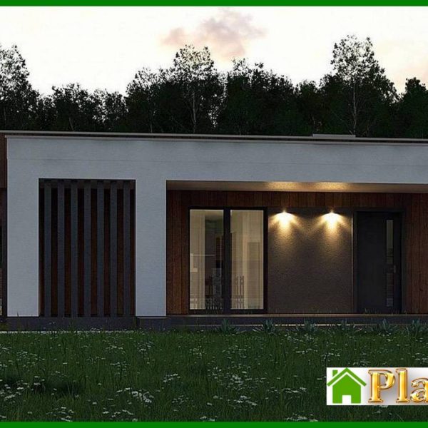 884. A compact cottage project with an area of ​​103 square meters. m with a laconic exterior