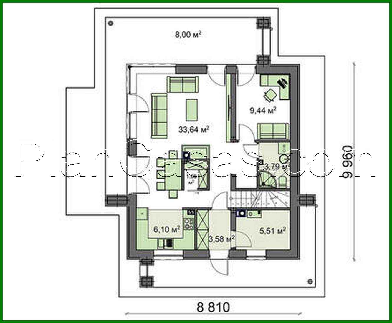 899. Project of a two-story cottage on 133 square meters. m with four bedrooms and three bathrooms