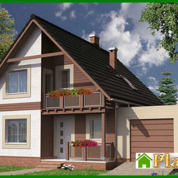902. Two-storey house in chocolate tones