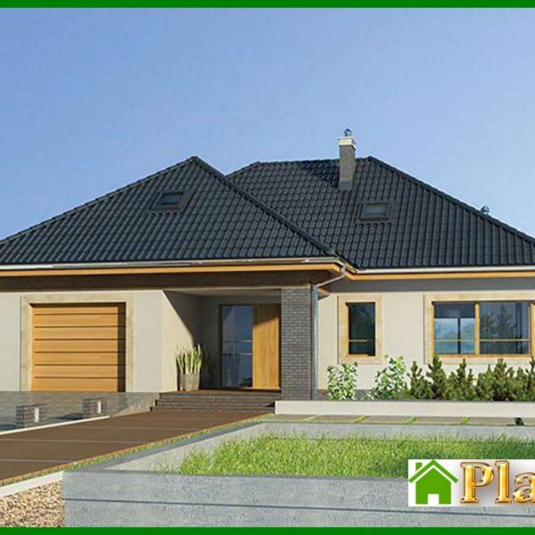 910. Stylish one-storey house with an attic