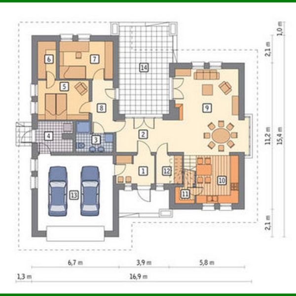 911. Attractive two-story apartment building