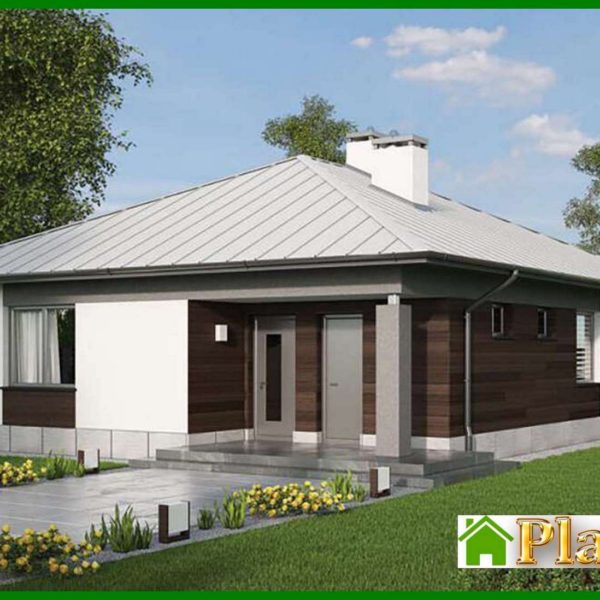 916. One-story house under a bright roof