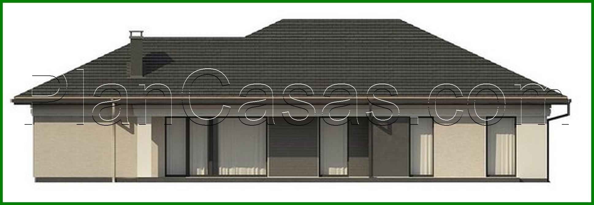 921. One-story cottage for a narrow plot